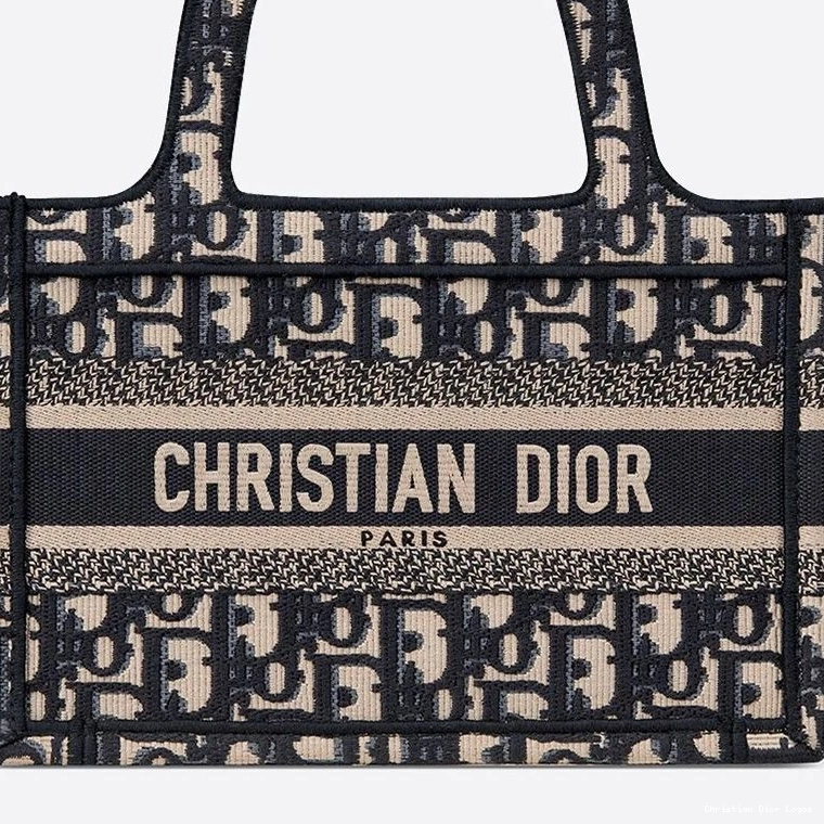 Cheap Tote Dior Motif Canvas Book Blue Mini Oblique 0725 Luxury